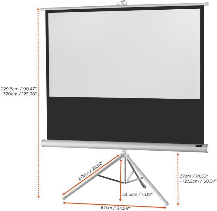 Actual product image Celexon Economy tripod screen - Projection screen with tripod - 280 cm (110") (96.06", 16:9)