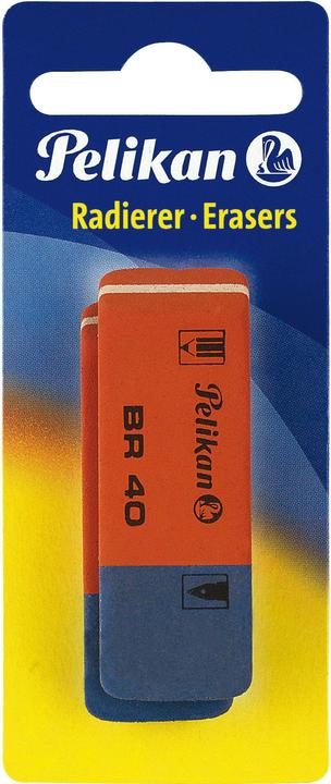 Produktbild Pelikan Radierer BR40/2, 58 x 8 x 20 mm, Blister mit 2 Stück