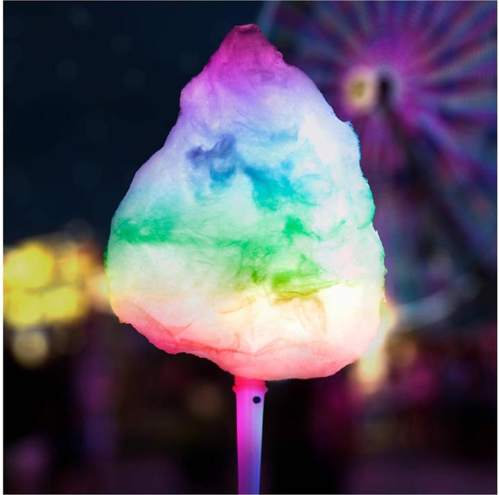 Produktbild Royal Catering Zuckerwattestäbchen LED 7 Modi Bpa Freier Kunststoff Inkl. Batterien 100 Stück