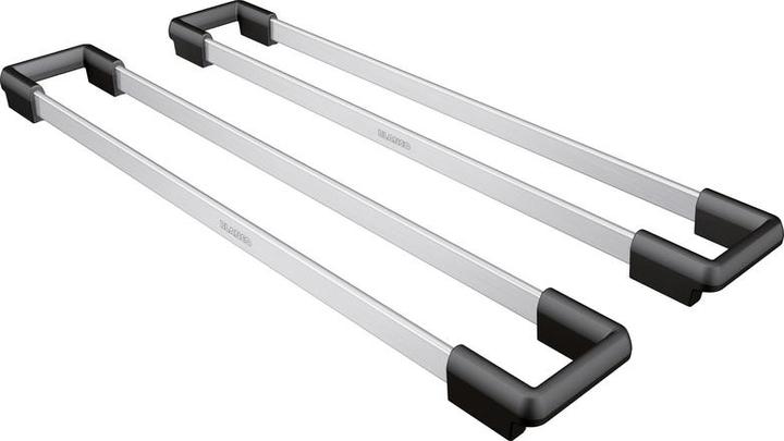 Blanco 2 x ETAGON rails | roestvrij staal/kunststof | 386 x 60 mm | Voor montage achteraf op ETAGON (Spoelbak accessoires)