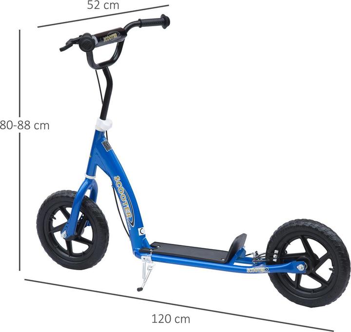 Image du produit Homcom Trottinette Antidérapante, support de vélo en métal pour le stationnement