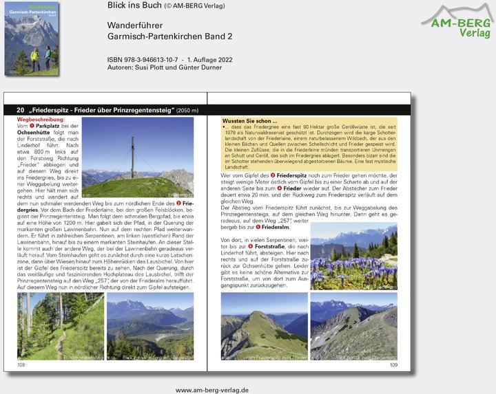 Produktbild Wanderführer Garmisch-Partenkirchen Band 2 (Deutsch, Susi Plott, Günter Durner, 2021)