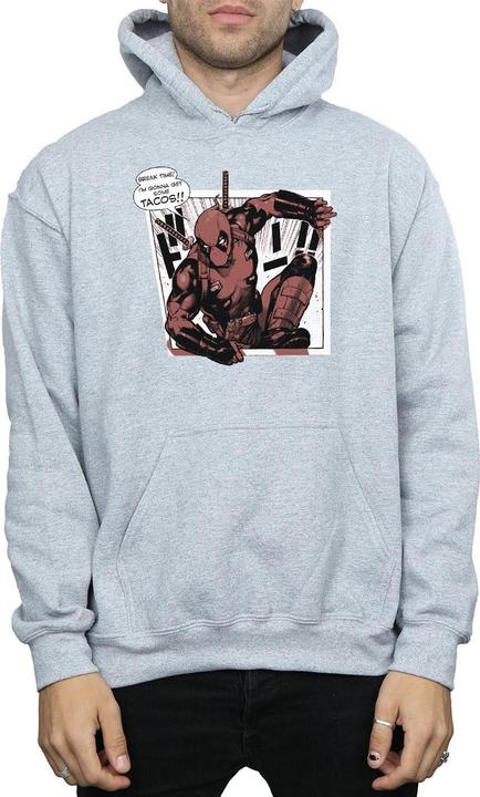 Actual product image Mens Deadpool Breaktime Tacos Hoodie (M)