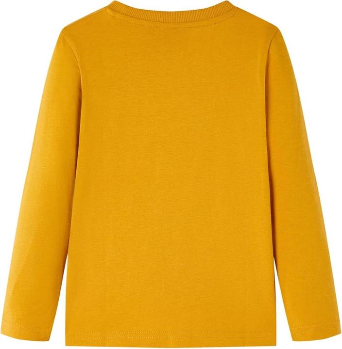 Actual product image VidaXL Children's long-sleeved shirt ochre 128,Material: 100 (128)