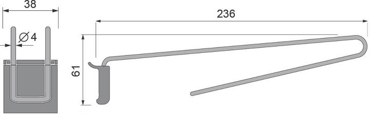 Actual product image OK-Line Suspensionam for glasses Wall System