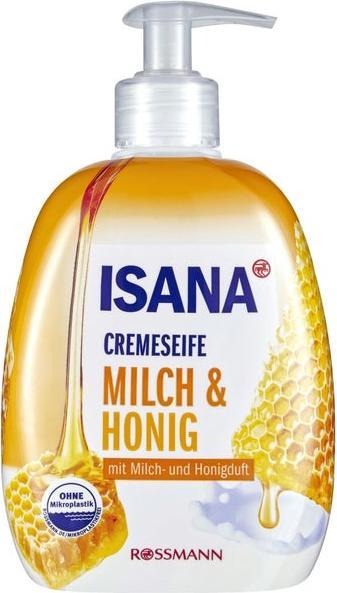 Isana Flüssigseifen Seife Milch&Honig 500ml 500 ml (Flüssigseife, 500 ml)