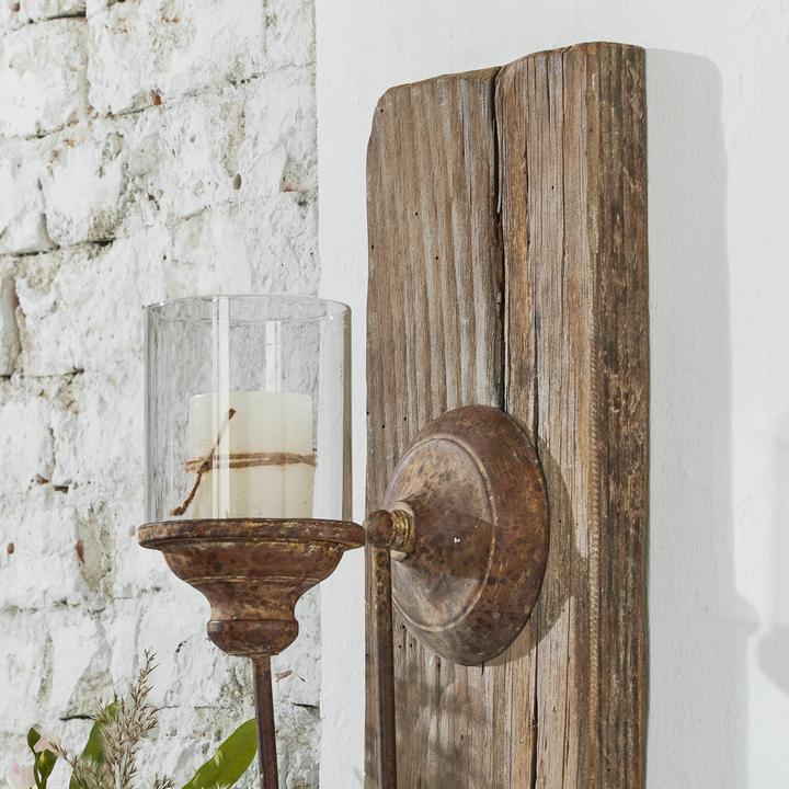 Actual product image Loberon Wall candle holder Vios antique brown