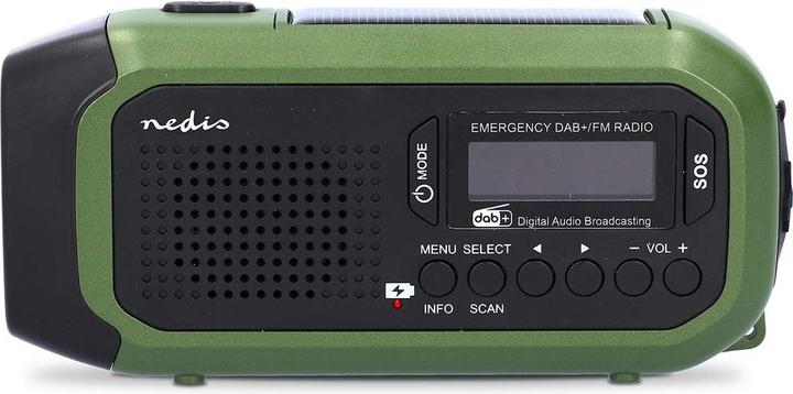 Immagine prodotto Nedis Radio di emergenza | Versione portatile | DAB+ / FM | Alimentazione a batteria / Manovella / (DAB, FM)