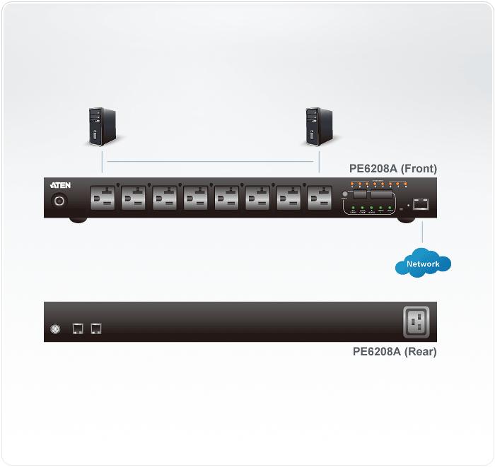 Image du produit Aten Interrupteur d'alimentation IP (8 x, CEI 320, C13)