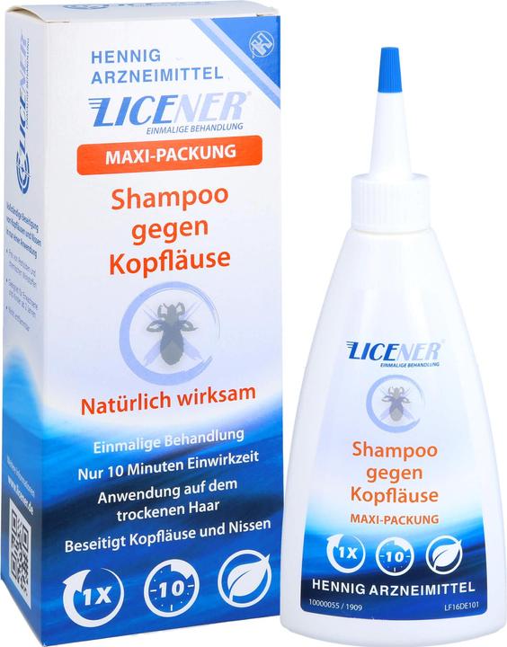 Actual product image Hennig Arzneimittel LICENER Maxi Pack Shampoo against head lice and nits, 200 ml Shampoo (200 ml)