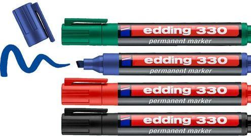 Immagine prodotto Edding 330/4 S pennarello indelebile (e) (Verde, Blu, Rosso, Nero, 1 mm, 4 x)