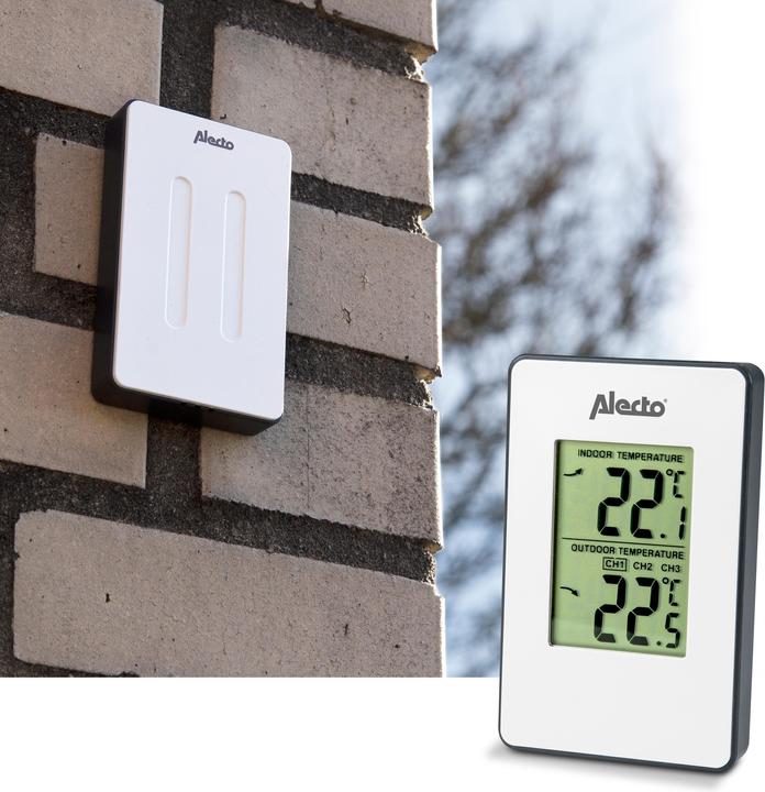 Actual product image Alecto WS-1050 Weather Station with Outdoor Sensor (White)