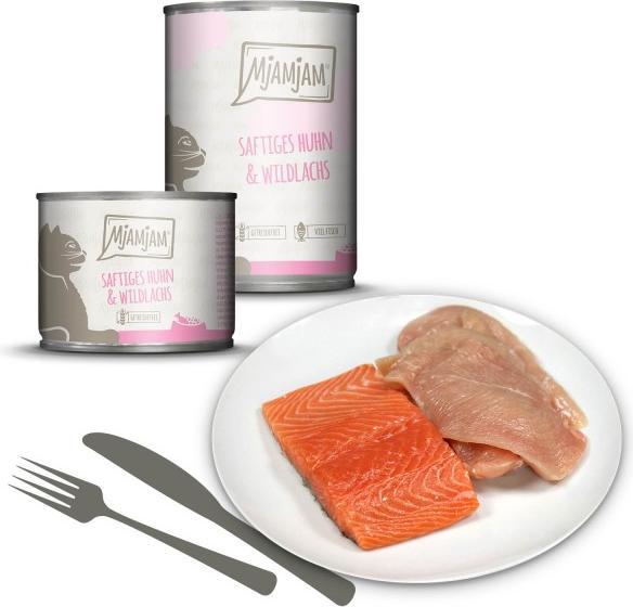 Produktbild Mjamjam Saftiges Huhn und Wildlachs (Adult, 1 Stk., 200 g)