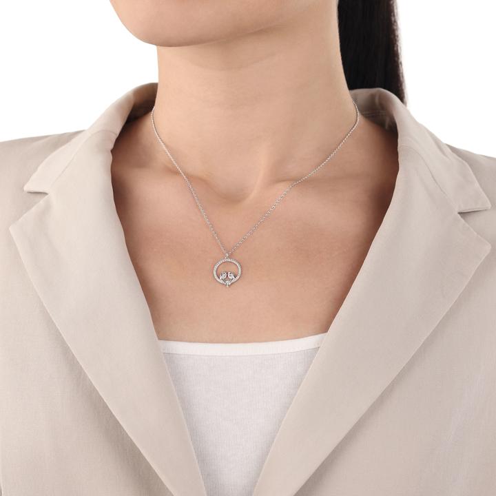 Immagine prodotto Amor Halsschmuck für Damen, 925 Sterling Silber, Zirkonia synth. | Vogel (Argento 925)