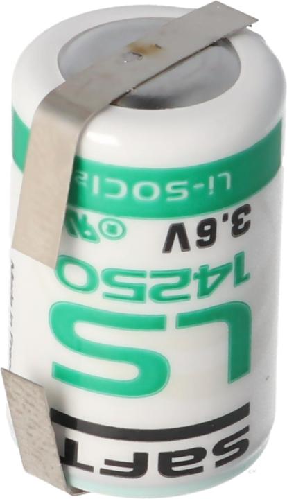 Actual product image Saft Batterie LS14250CNR, Size 1/2 AA, Lötfahnen U-Form (1 pcs., 1/2 AA, 1100 mAh)