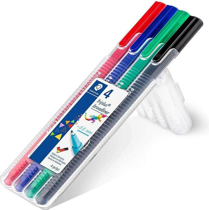 Produktbild Staedtler 338 Broadliner triplus 4er SBox (Mehrfarbig, 4 x)