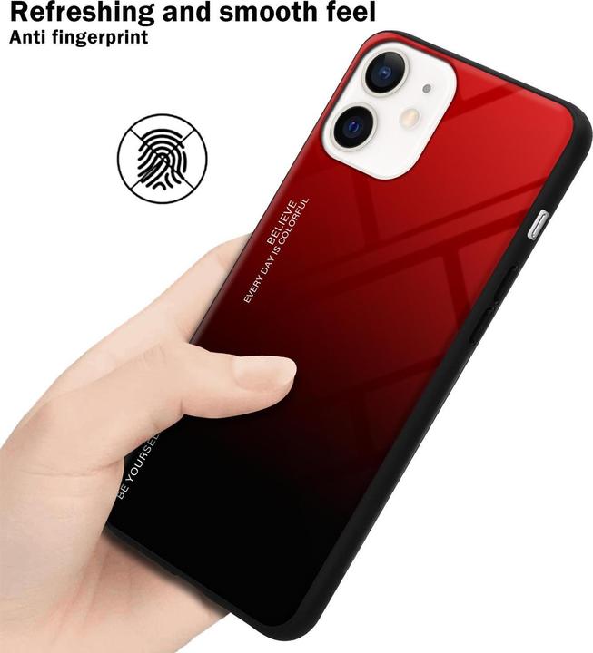 Produktbild Cadorabo TPU 2 Farben Glas Cover (Apple iPhone 12 mini)