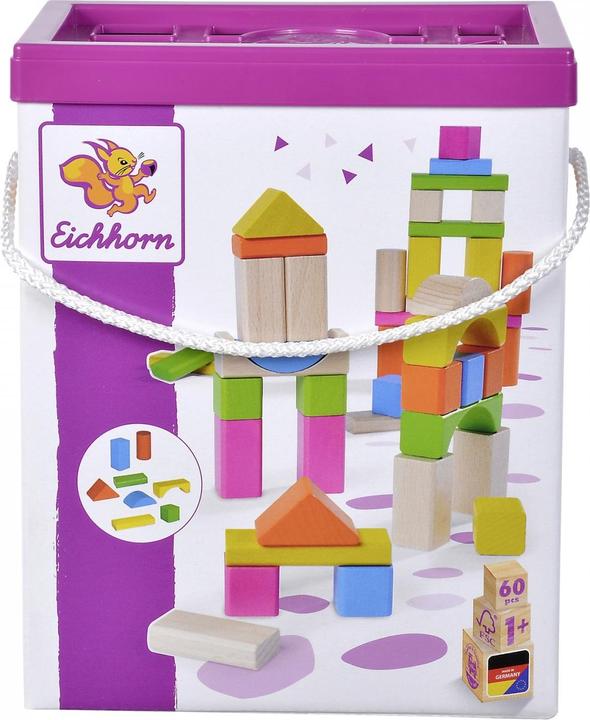 Image du produit Eichhorn Blocs en bois naturels et colorés