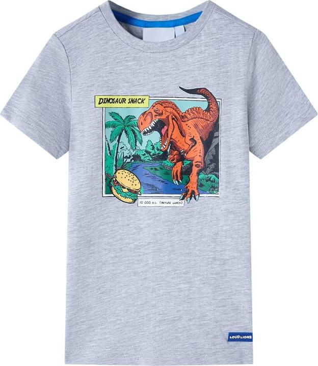 VidaXL Kinder-T-Shirt Grau 116,Material: 95 % Baumwolle. 5 (116)