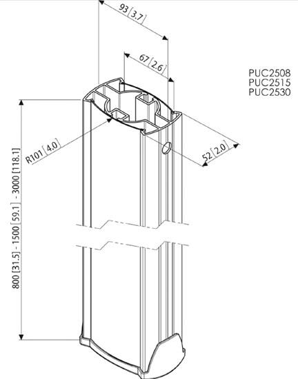 Actual product image Vogels Professional PUC 2530 - Mounting component (rod) (Replacement parts)