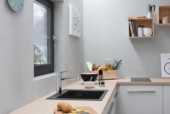 Actual product image hansgrohe HG fitted sink 450 S510-F450 stone grey (Fitted sink, 51 cm, 56 cm)
