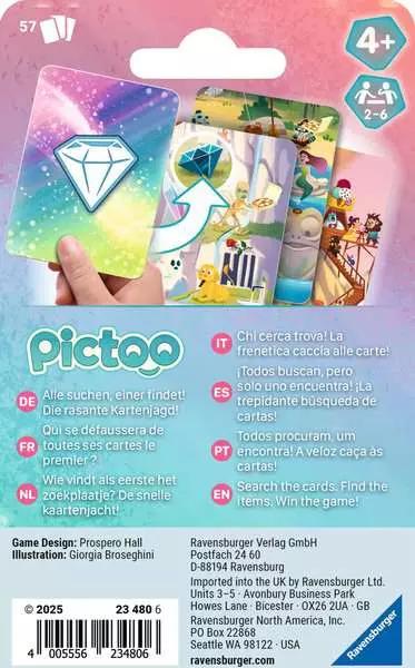Productafbeelding Ravensburger 23480 - Pictoo Fantasy Kaartspel - Snel kaartzoekspel voor kinderen vanaf 4 jaar (Meertalig)
