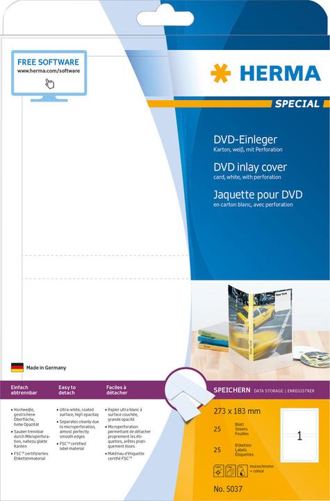 Image du produit HERMA CD insert A4
