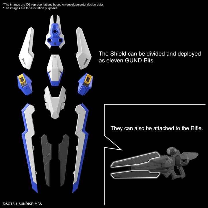 Actual product image Bandai THE WITCH FROM MERCURY - Full Mechanics 1/100 Gundam Aerial -Model Kit