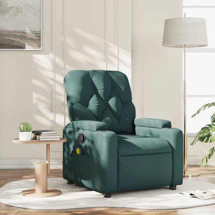 Immagine prodotto VidaXL Poltrona massaggiante in tessuto verde scuro,Colore: verde scuro,Materiale