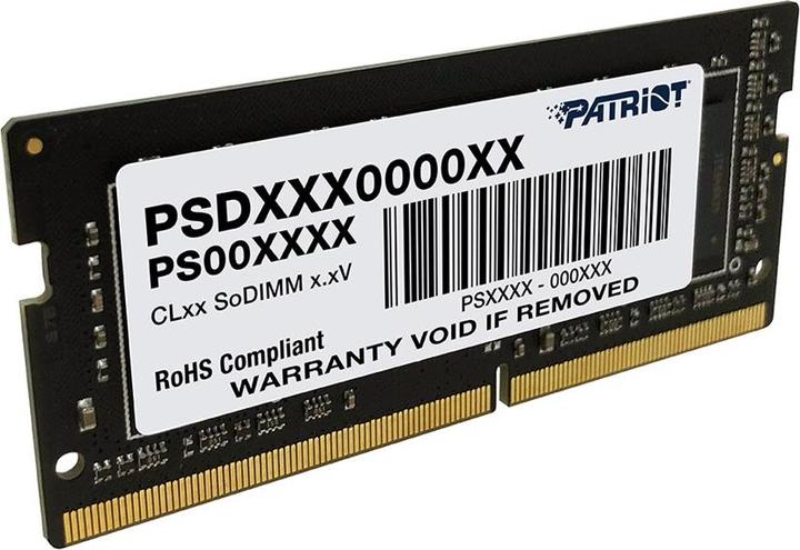Image du produit Patriot SO-DIMM DDR4 8 Go 2666 MHz (1 x 8GB, 2666 MHz, RAM DDR4, SO-DIMM)