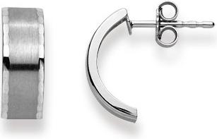 Natsumi Schmuck Ohrstecker Weissgold 18K/750 flach (750/18 K Weissgold)