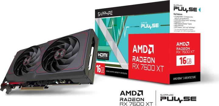Actual product image Sapphire Pulse AMD Radeon RX 7600 XT (16 GB)