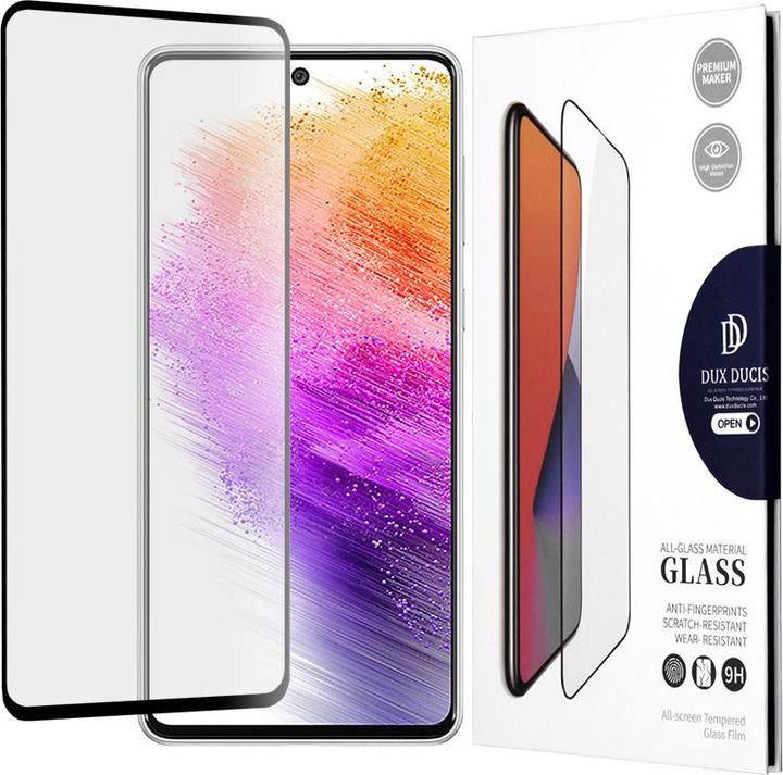 Actual product image Dux Ducis 9D Tempered Glass full screen 9H tempered glass with frame for Samsung Galaxy A73 black (c (1 Piece, Samsung Galaxy A73 5G)