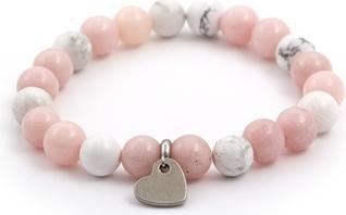 Beneto Jade and howlite bead bracelet MINK05 / 17