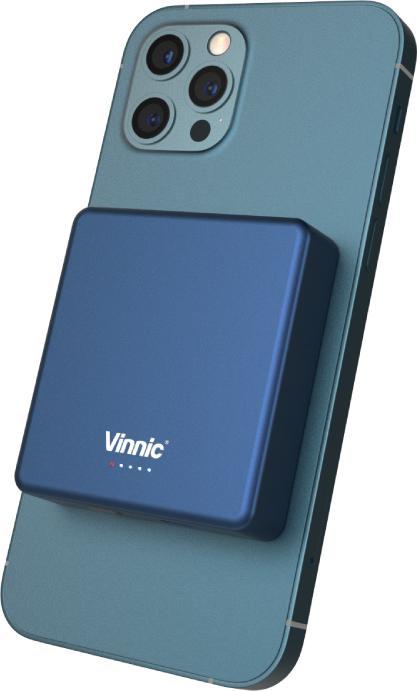 Produktbild Vinnic MANA Magnetic Wireless Powerbank 8.000mAh, blue (8000 mAh, 20 W, 30.80 Wh)