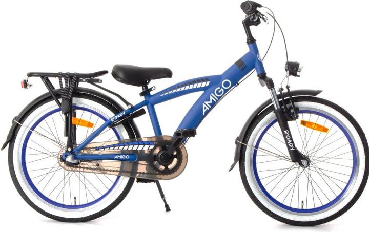 Produktbild Amigo Roady Kinderfiets - 20 Inch Jongensfiets - 3 Versnellingen - met Voorvering en Terugtraprem - Blauw (20")