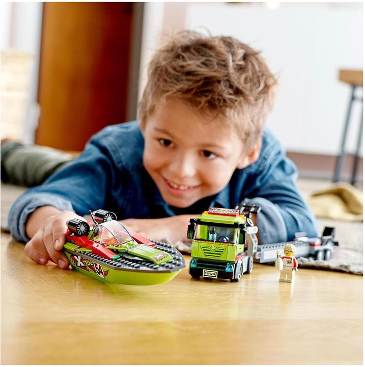 Immagine prodotto LEGO Trasportatore di barche da corsa (60254, LEGO City)
