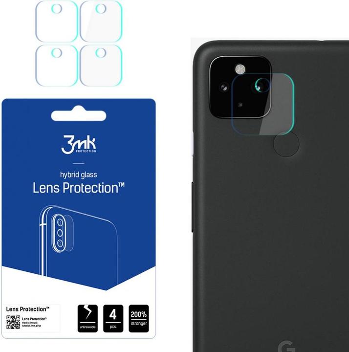 Actual product image 3MK hybrid glass Lens Protection for Google Pixel 4a (4 Piece, Google Pixel 4a)