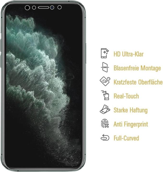 Actual product image Protectorking 1x Panzerfolie Anti-Shock Full Cover HD Klar (1 Piece, Apple iPhone XS Max)