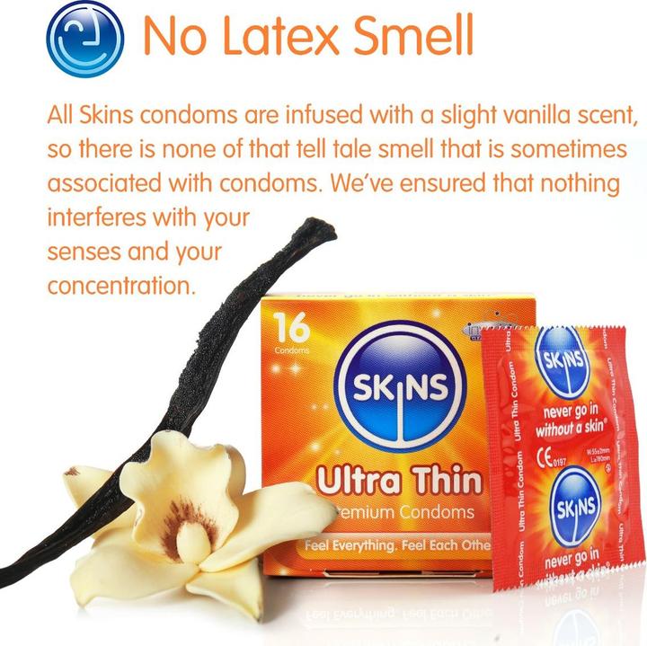 Produktbild Skins Ultra Thin» 12 ultra dünne Kondome aus kristallklarem Latex - ohne Latexgeruch (12 Stk.)