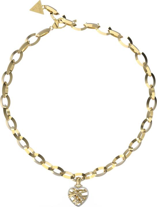 Guess HEART CAGE Halskette (Edelstahl, 41 cm)
