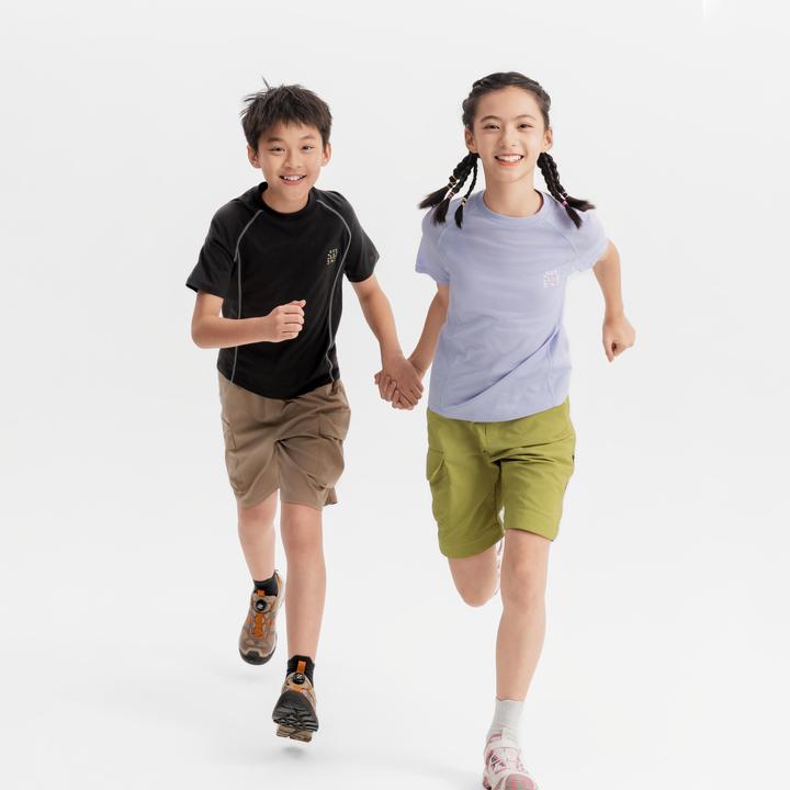 Actual product image Quechua Wander-T-Shirt Kinder Merino - MH900 grau (14, 15, 16)