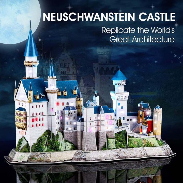 Immagine prodotto Cubicfun Puzzle 3D del Castello di Neuschwanstein (128 pezzi)