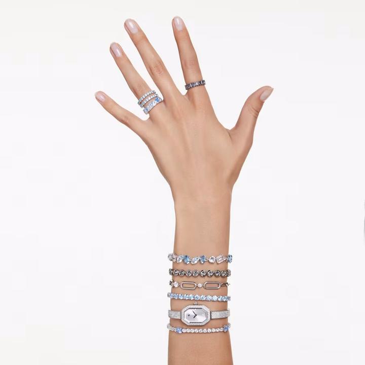 Produktbild Swarovski Imber Tennis Armband Rundschliff Schwarz (20 cm, Swarovski Metall)