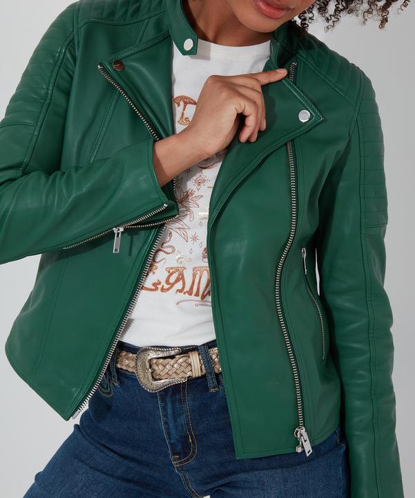 Produktbild Joe Browns Grandad Collar Leather Biker Jacket (40)