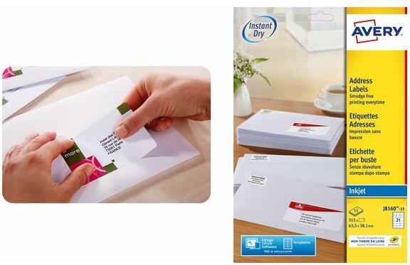 Produktbild Avery Etiquette d'adresse jet d'encre