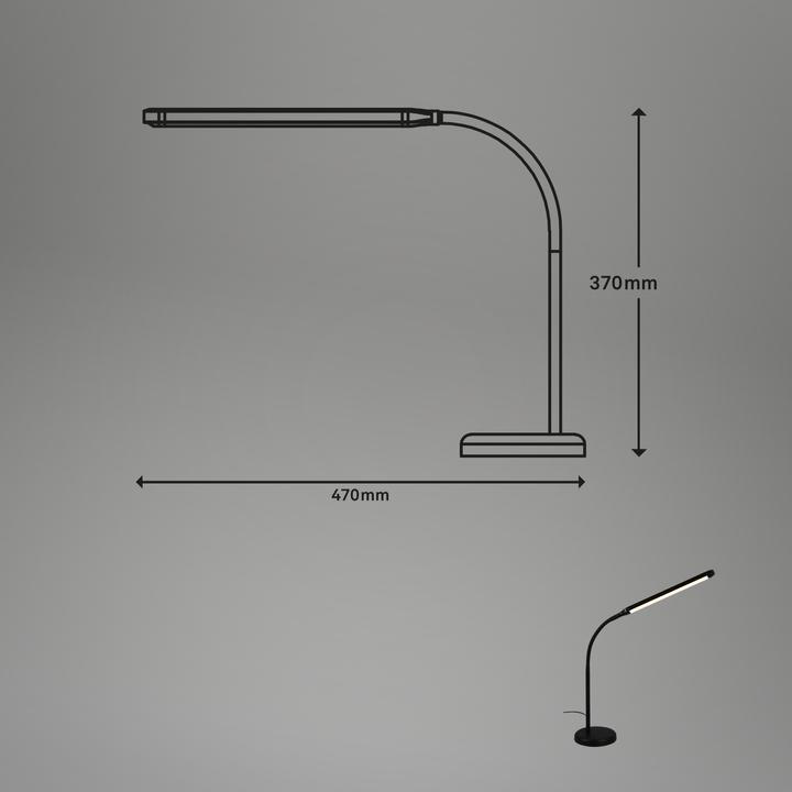 Actual product image Briloner LED table lamp, black, 1xLED platinum/6W (600 lm)