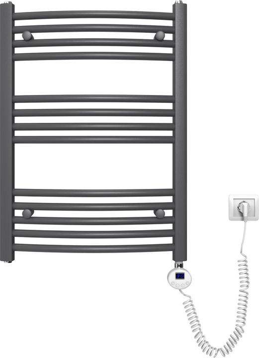 Emke Elektrischer Badheizkörper, Badheizung Elektrisch, Anthrazit 75x60cm 300Watts (300 W)