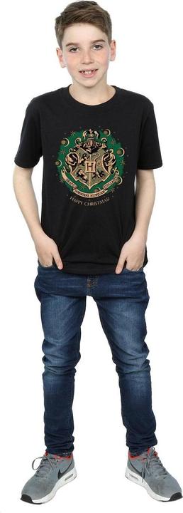 Actual product image Boys Wreath Cotton Christmas T-Shirt (140, 146)