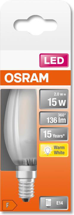 Produktbild Osram Led Retrofit Classic B (E14, 1.50 W, 136 lm, 6 x, F)